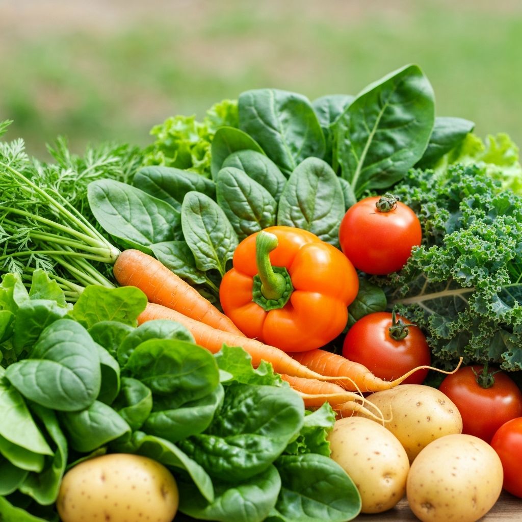Fresh vegetables and natural ingredients representing healthy lifestyle